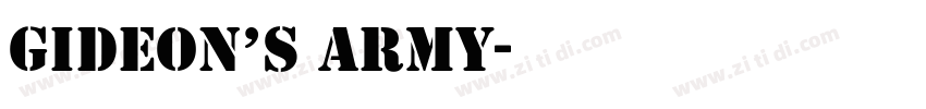 Gideon’s Army字体转换